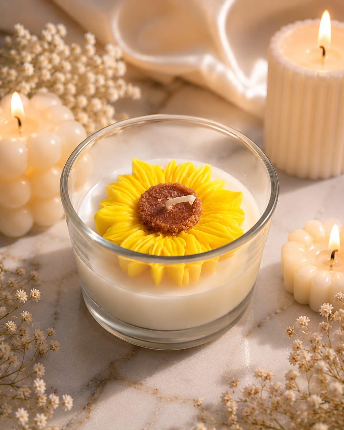 Sunflower Candle